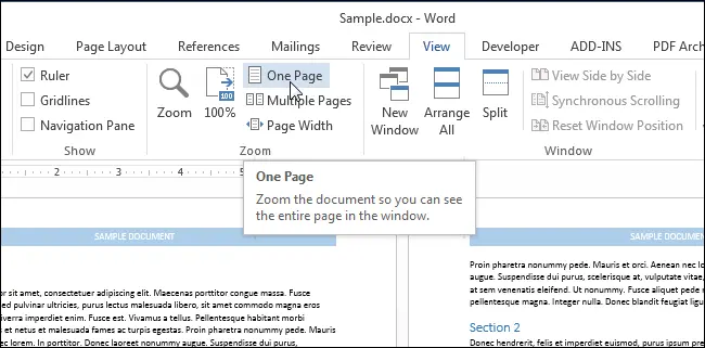 How to view multiple pages at the same time in Word