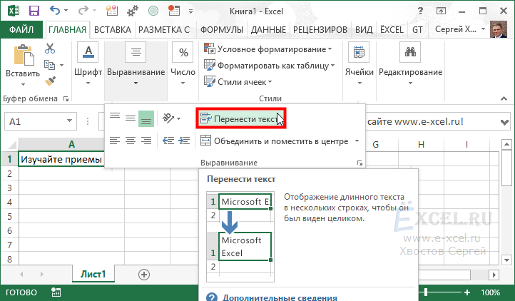 How to write text in a cell in multiple lines in Excel