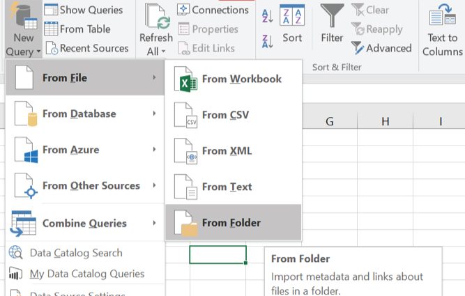 Mewnforio cynnwys ffeil CSV i Excel