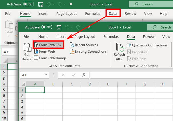 ഒരു CSV ഫയലിന്റെ ഉള്ളടക്കങ്ങൾ Excel-ലേക്ക് ഇറക്കുമതി ചെയ്യുക. Excel-ൽ CSV ഫയൽ എങ്ങനെ തുറക്കാം