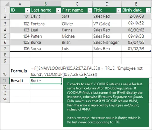 Improving the VLOOKUP function