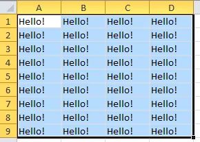 Increase the speed of filling a range with data in Excel