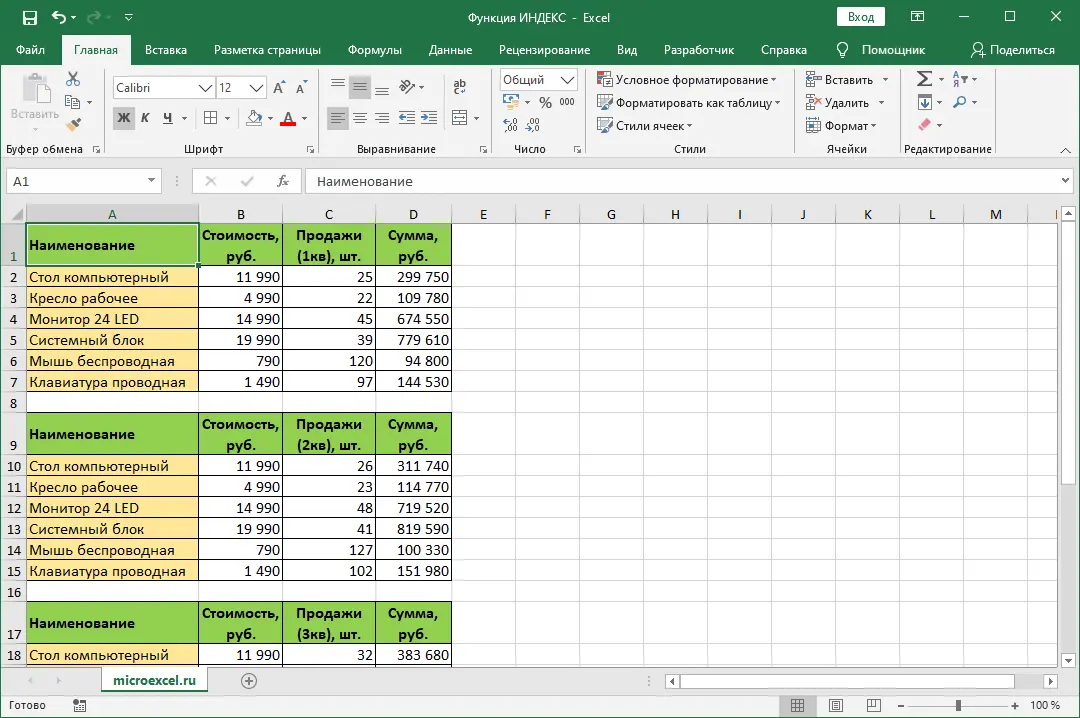 INDEX function in Excel. How to work with the INDEX function in Excel, and how it can be useful