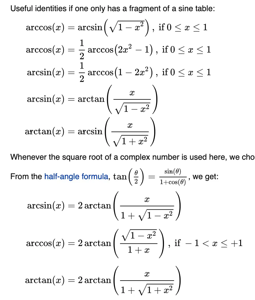 Inverse trigonometric function: Arccosine (arccos)