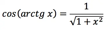 Inverse trigonometric function: Arctangent (arctg)