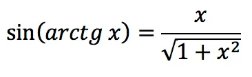 Inverse trigonometric function: Arctangent (arctg)