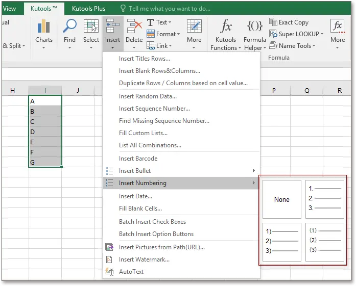 List in Excel cell