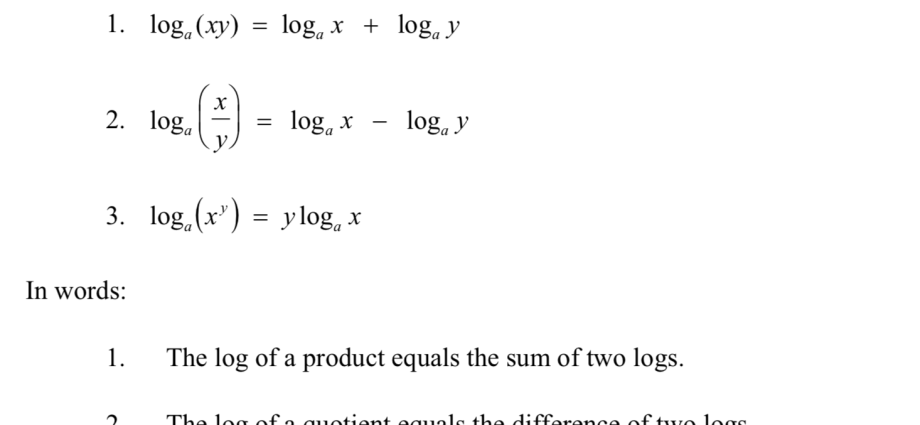 Logarithm of the degree (coefficient before the logarithm)