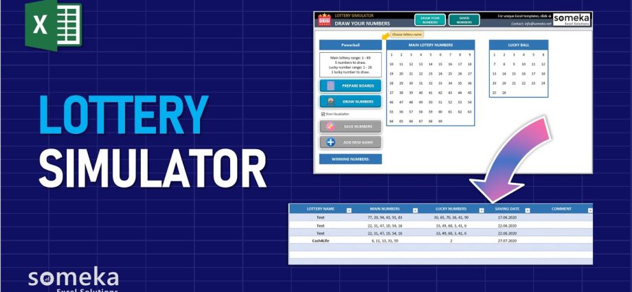 Lottery simulation sa Excel