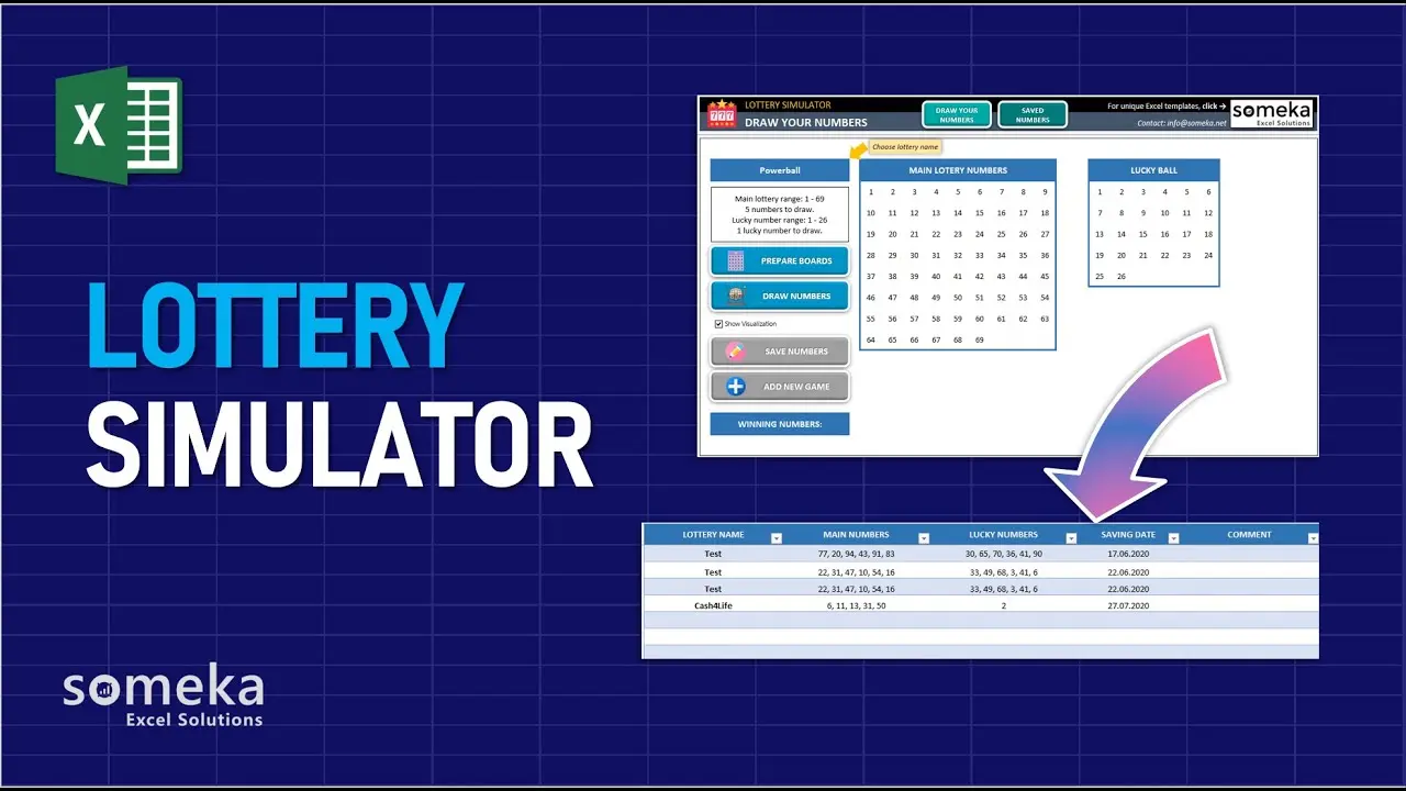 Lottery simulation in Excel