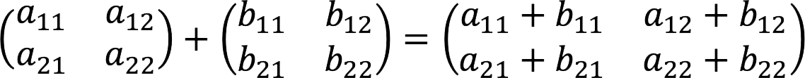 Matrix addition and subtraction