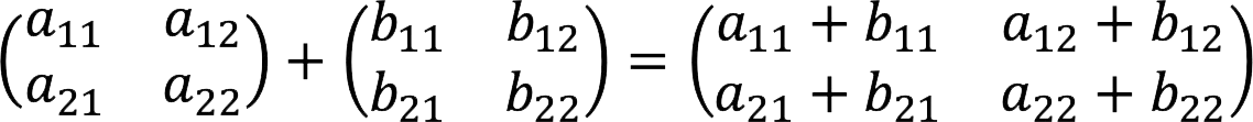 Matrix addition and subtraction