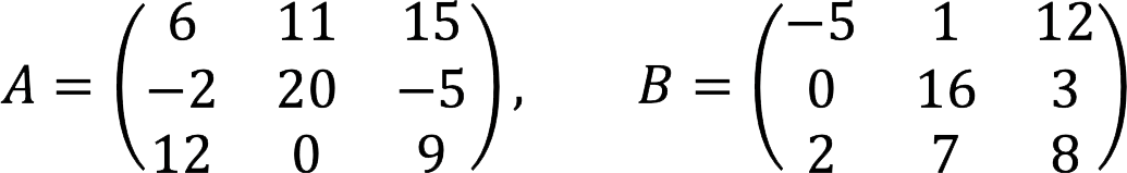 Matrix addition and subtraction