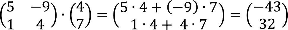 Matrix multiplication rules with examples