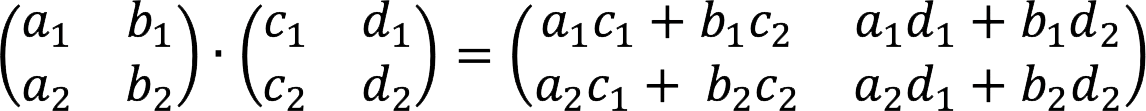 Matrix multiplication rules with examples