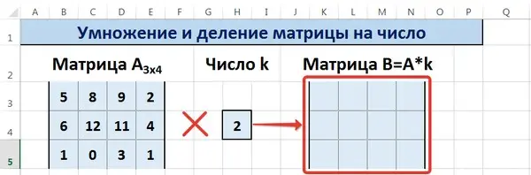 Matrix operations in Excel