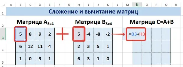 Matrix operations in Excel