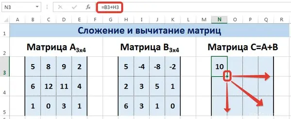 Matrix operations in Excel