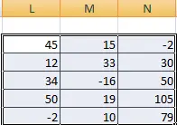 Matrix operations in Excel