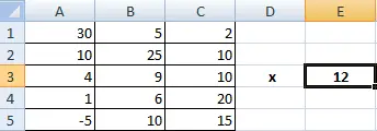 Matrix operations in Excel