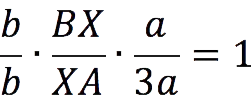 Menelaus theorem: formulation and example with solution