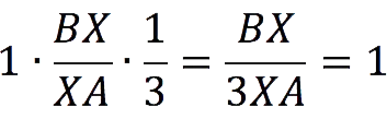 Menelaus theorem: formulation and example with solution