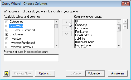 Microsoft Query Wizard in Excel