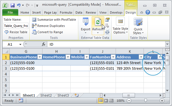 Microsoft Query Wizard in Excel