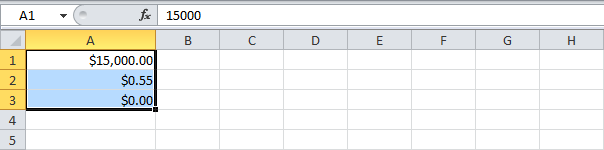 Money Format vs Financial Format in Excel