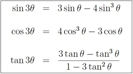 Multiple angles of trigonometric functions: double and triple