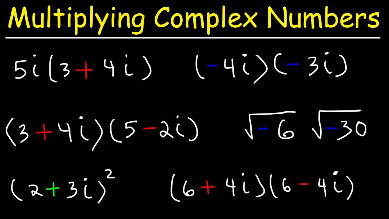 Complex Numbers Multiplication Worksheet