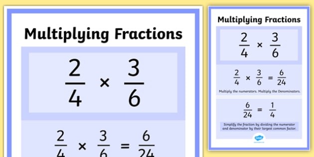 Multiplication of ordinary fractions