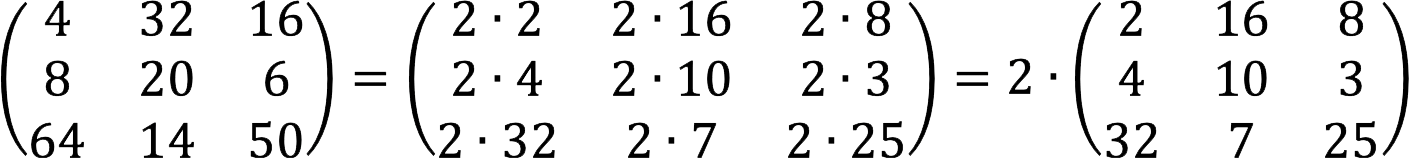 Multiplying a Matrix by a Number