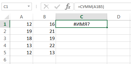 Overview of errors that occur in Excel formulas