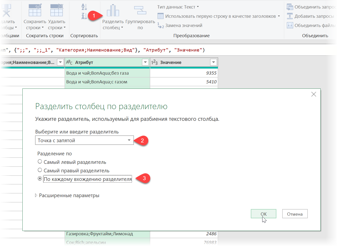 Pivot table with multiline header