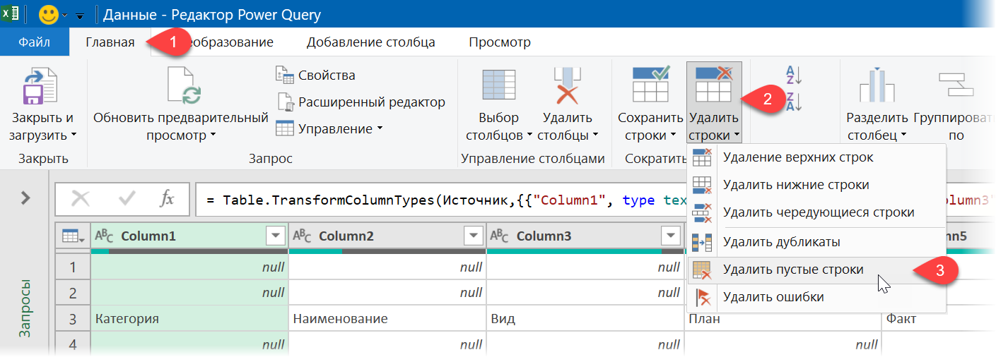 Pivot table with multiline header