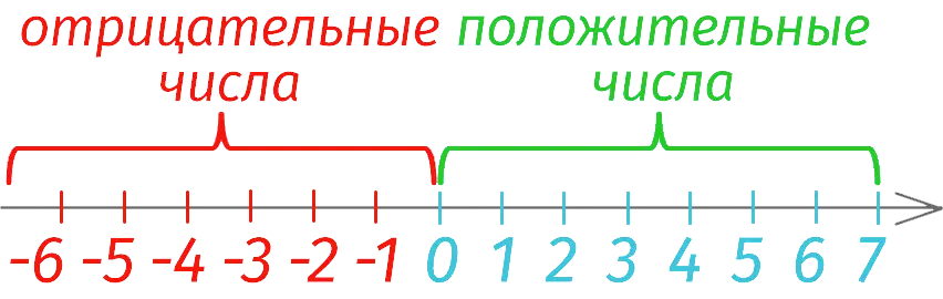 Positive and negative numbers