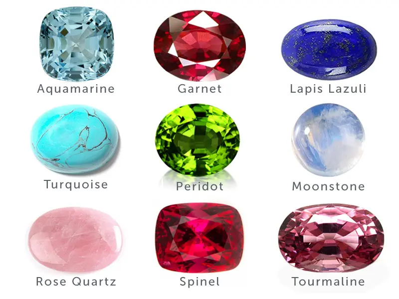 Precious and semi-precious stones