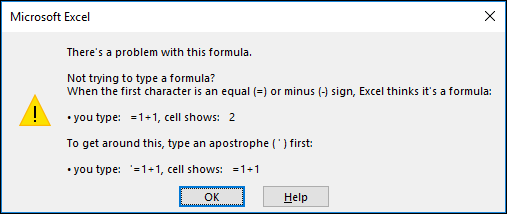 Excel электрондық кестесіндегі формулалармен проблемалар