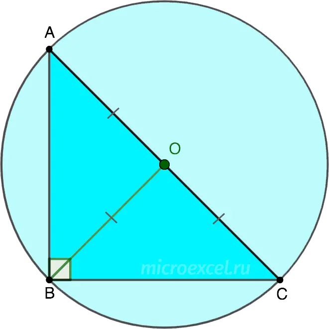 Properties of a right triangle