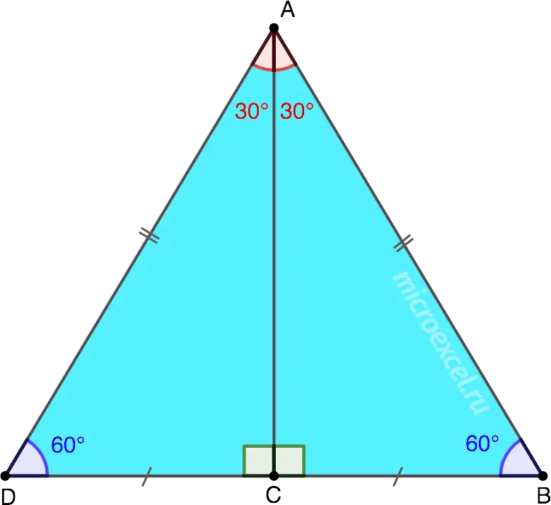 Properties of a right triangle