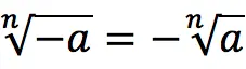 Properties of roots to the power n