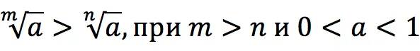 Properties of roots to the power n