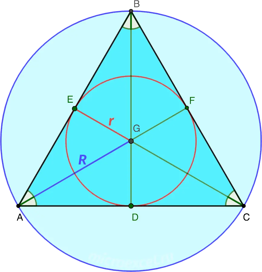 Properties of the bisector of an equilateral triangle