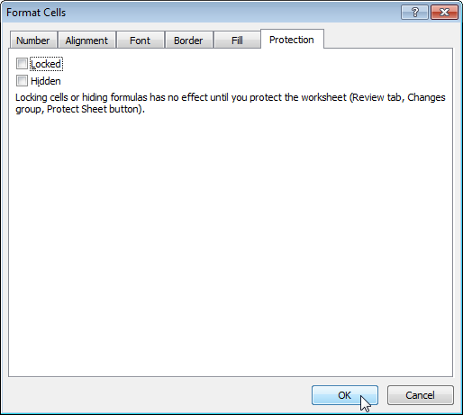 Protect (lock) cells in Excel