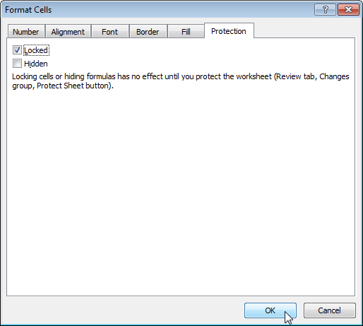 Protect (lock) cells in Excel