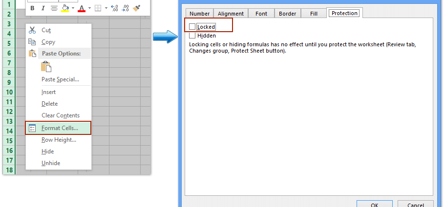 Protect (lock) cells in Excel