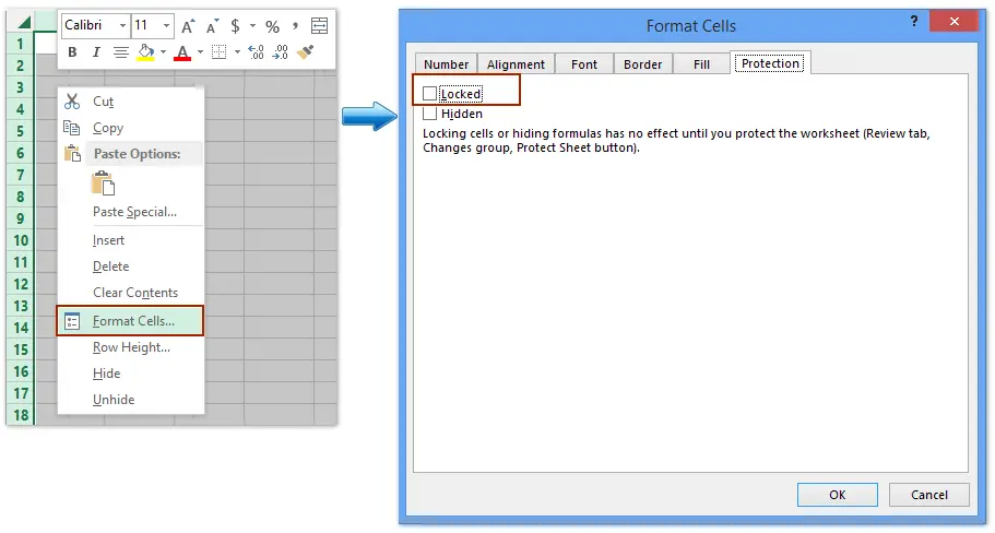 Protect (lock) cells in Excel