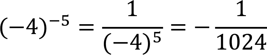 Raising a number to a negative power