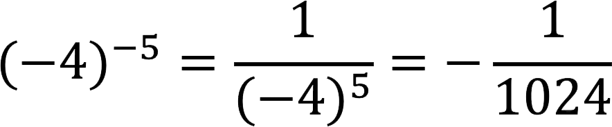 Raising a number to a negative power